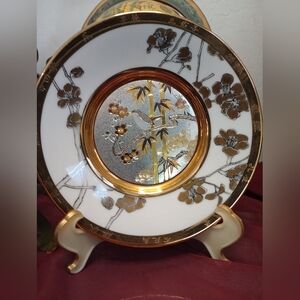 Vintage Chokin Collection Eternal Wishes Of Good Fortune Plate-Fertility